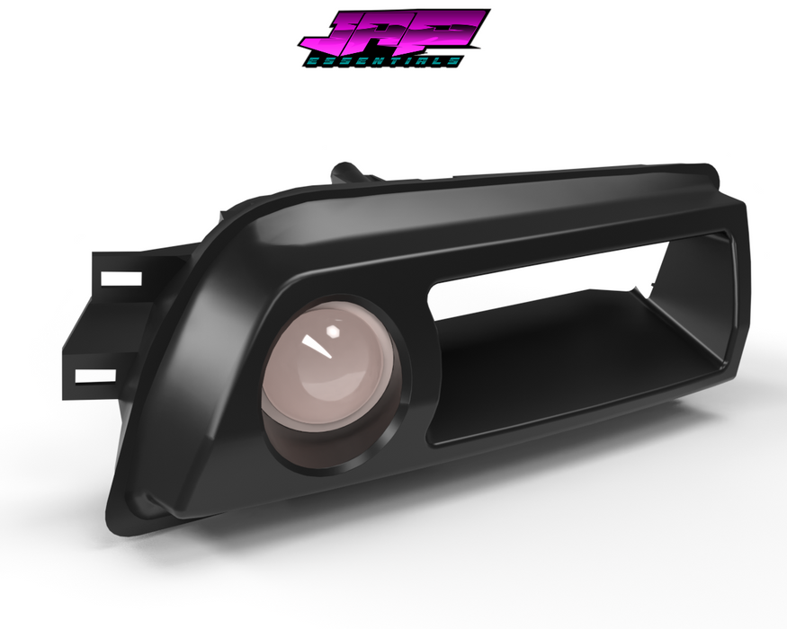 Ducted Headlight to suit a Nissan Skyline R32 GTR and GTST to increase air flow for racing and is a direct replacement of original OEM headlight. No Modifications needed. These include a 2.5 inch LED Projector.